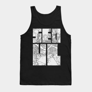 Seoul, South Korea City Map Typography - Light Tank Top